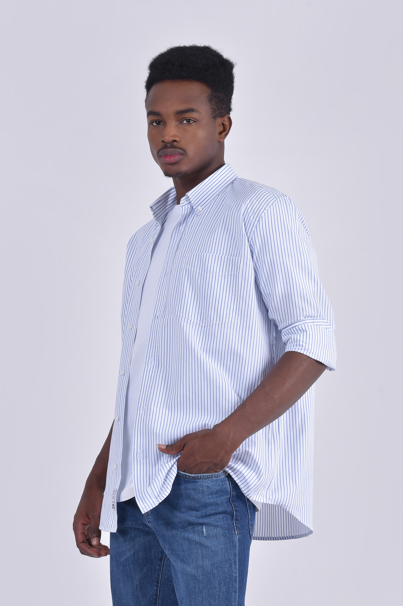 پیراهن آستین بلند راه راه