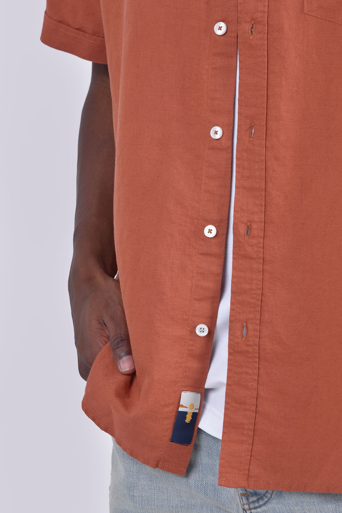 پیراهن آستین کوتاه یقه دار