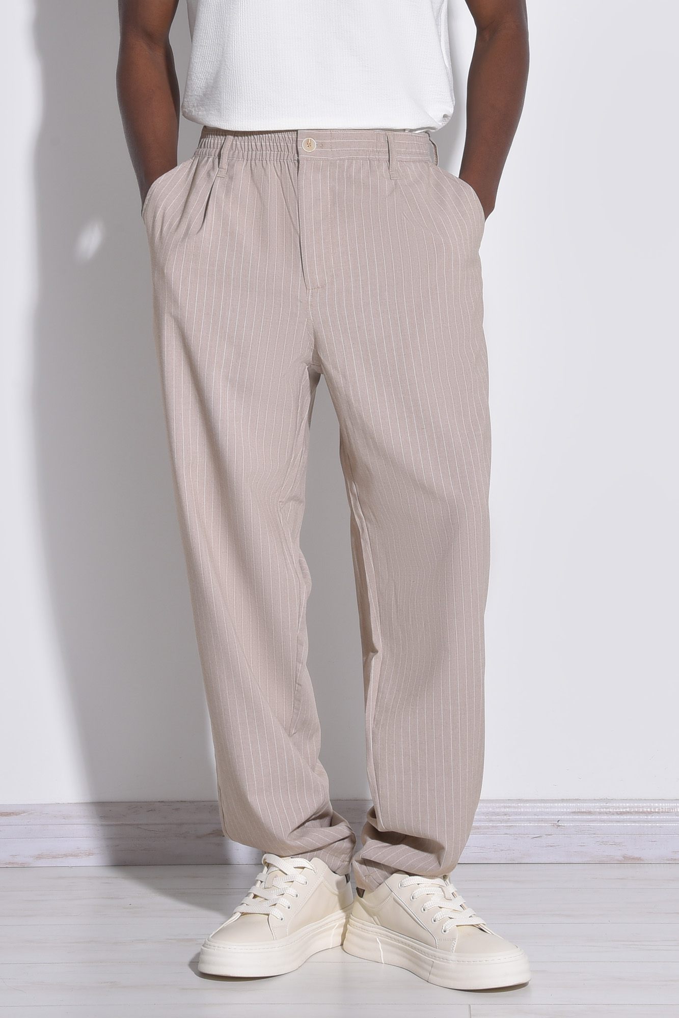 شلوار پارچه ای راه راه