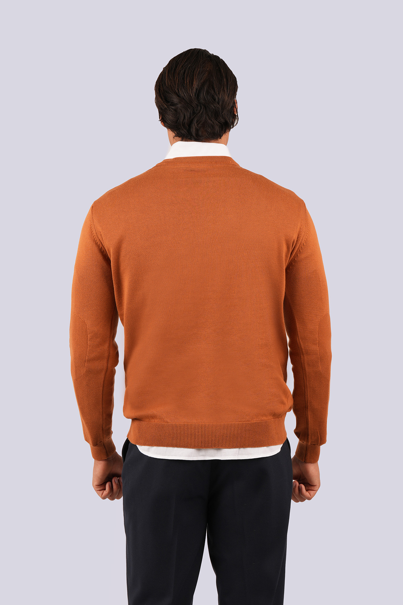 بافت یقه گرد ساده