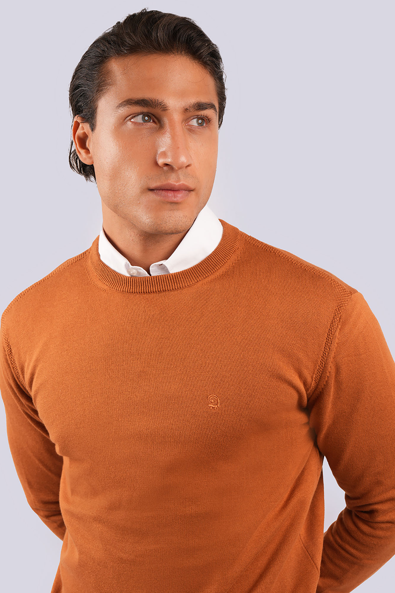 بافت یقه گرد ساده