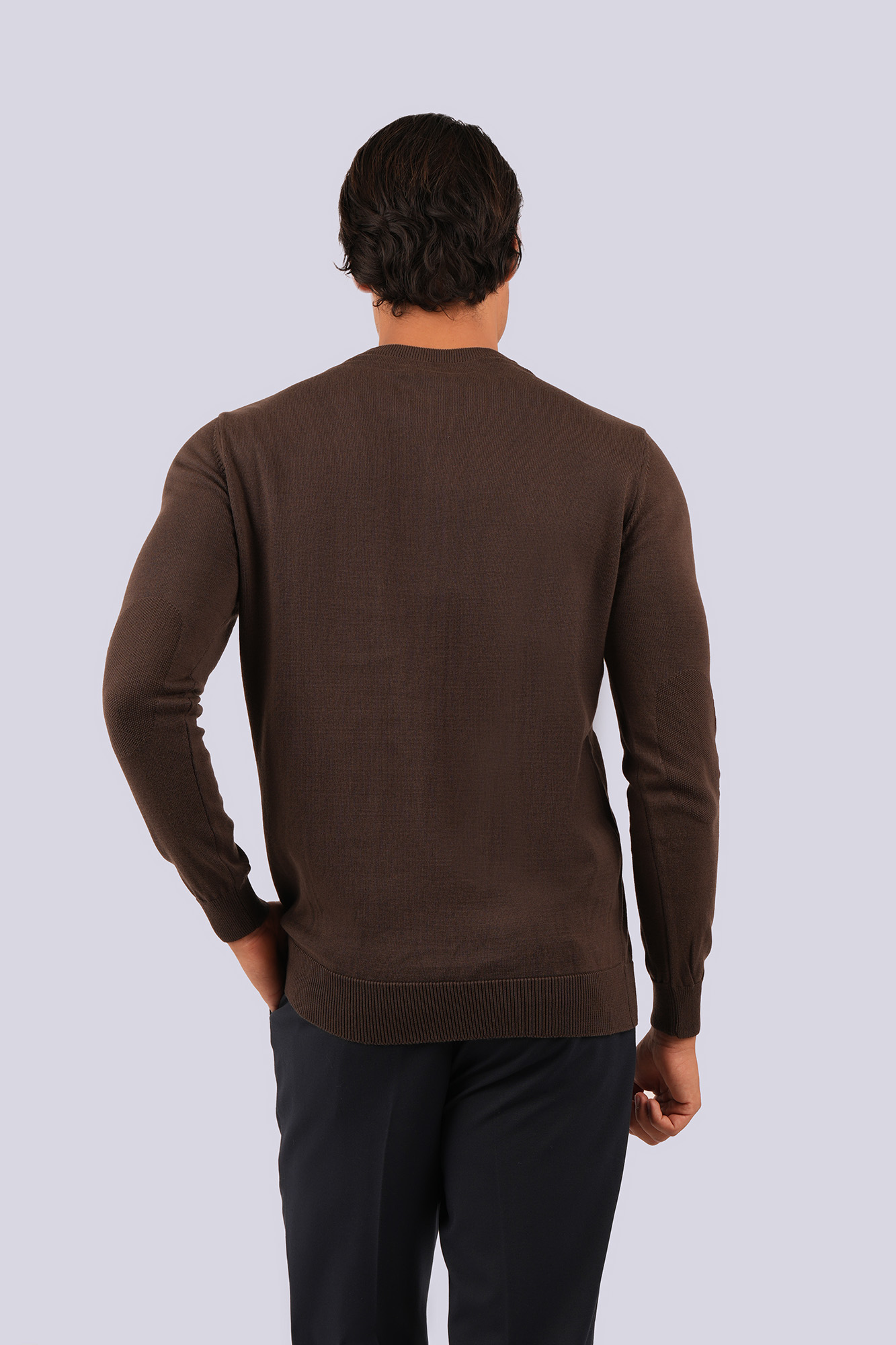 بافت یقه گرد ساده