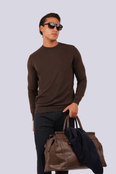 بافت یقه گرد ساده