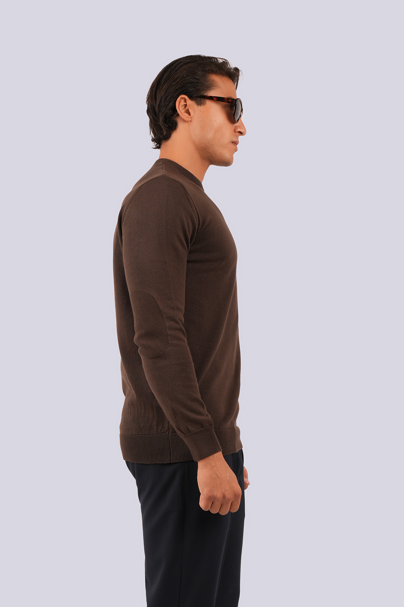 بافت یقه گرد ساده