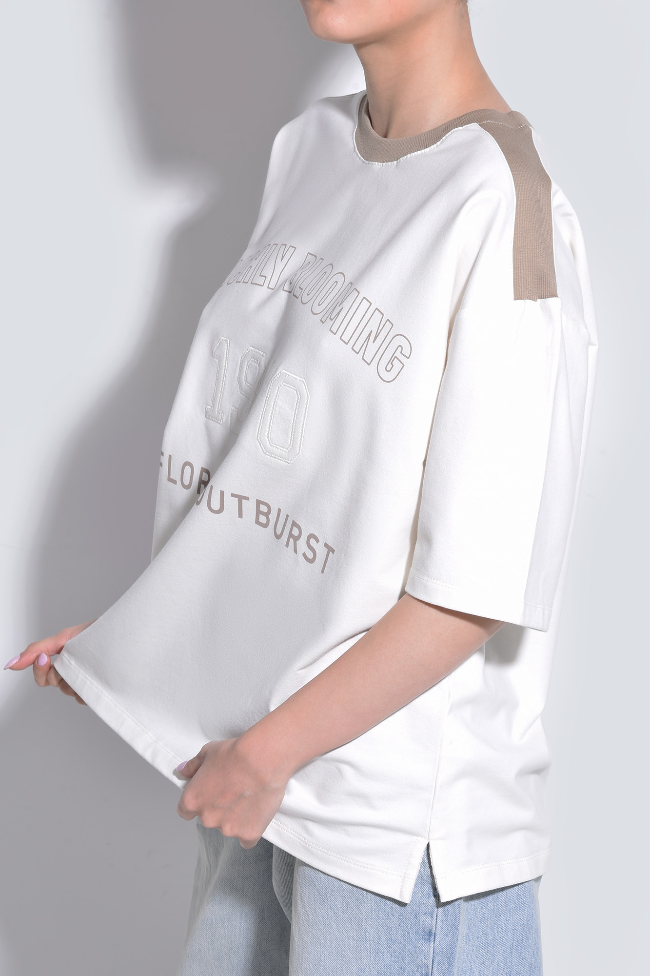 تیشرت آستین کوتاه چاپ و گلدوزی