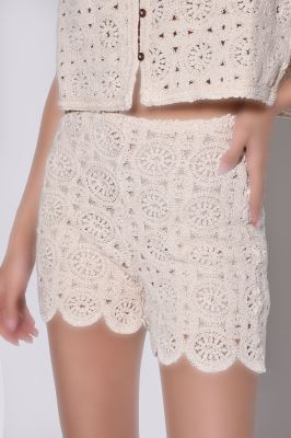 شلوارک پارچه ای گیپور