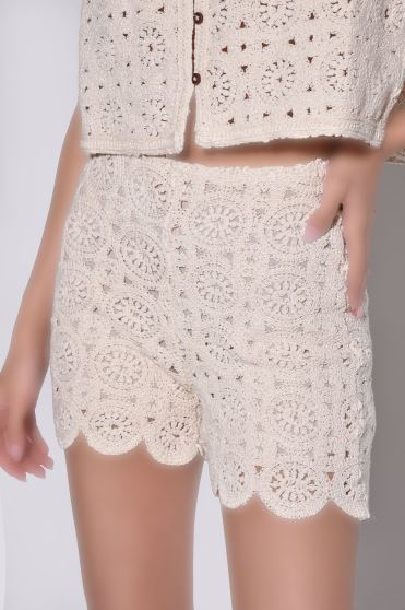 شلوارک پارچه ای گیپور شلوارک پارچه ای گیپور