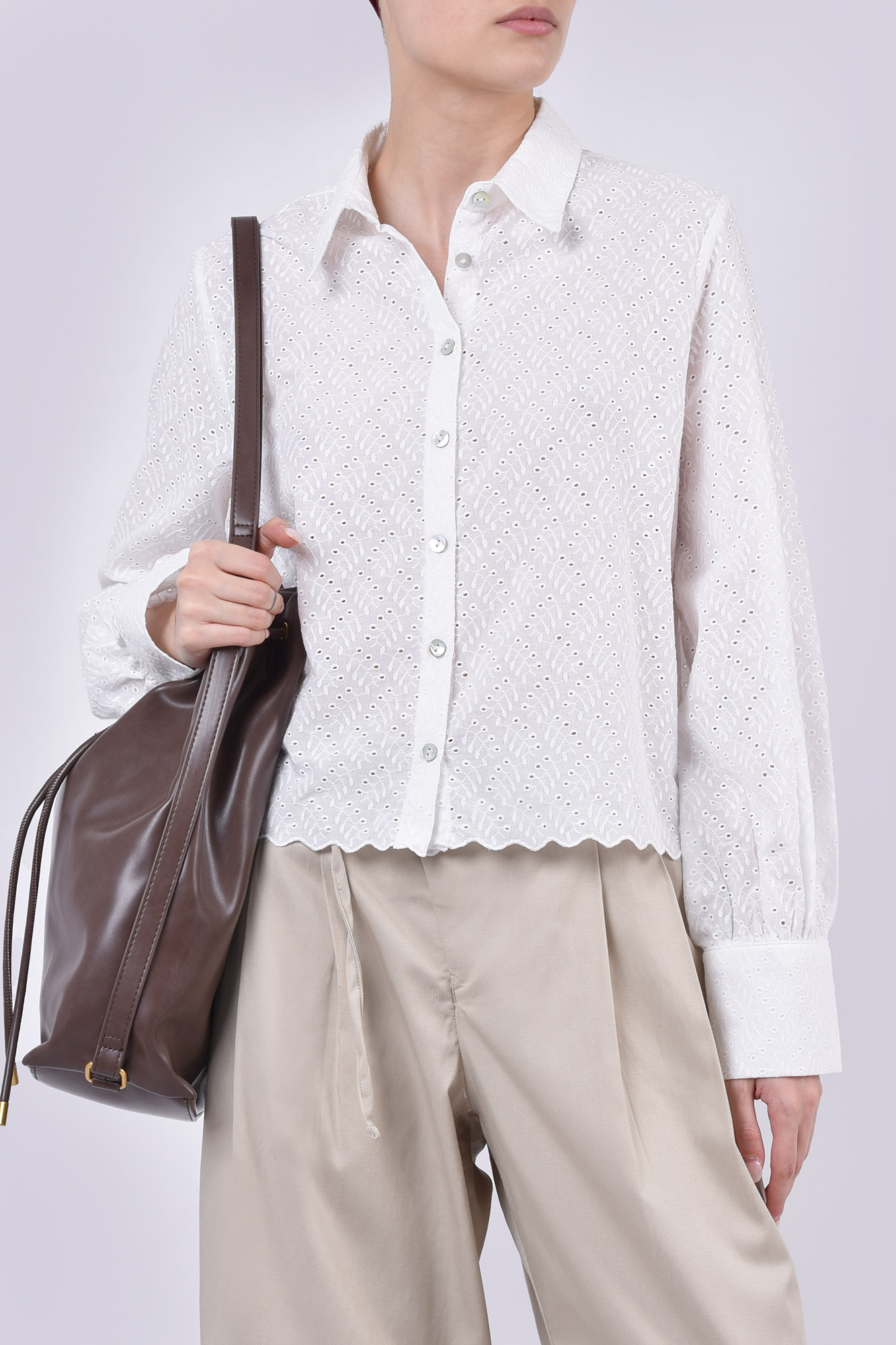 شومیز آستین بلند خامه دوزی