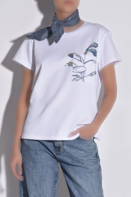 تیشرت آستین کوتاه چاپ و گلدوزی