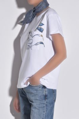 تیشرت آستین کوتاه چاپ و گلدوزی