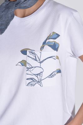 تیشرت آستین کوتاه چاپ و گلدوزی