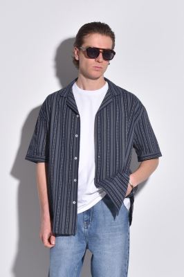 پیراهن آستین کوتاه راه راه