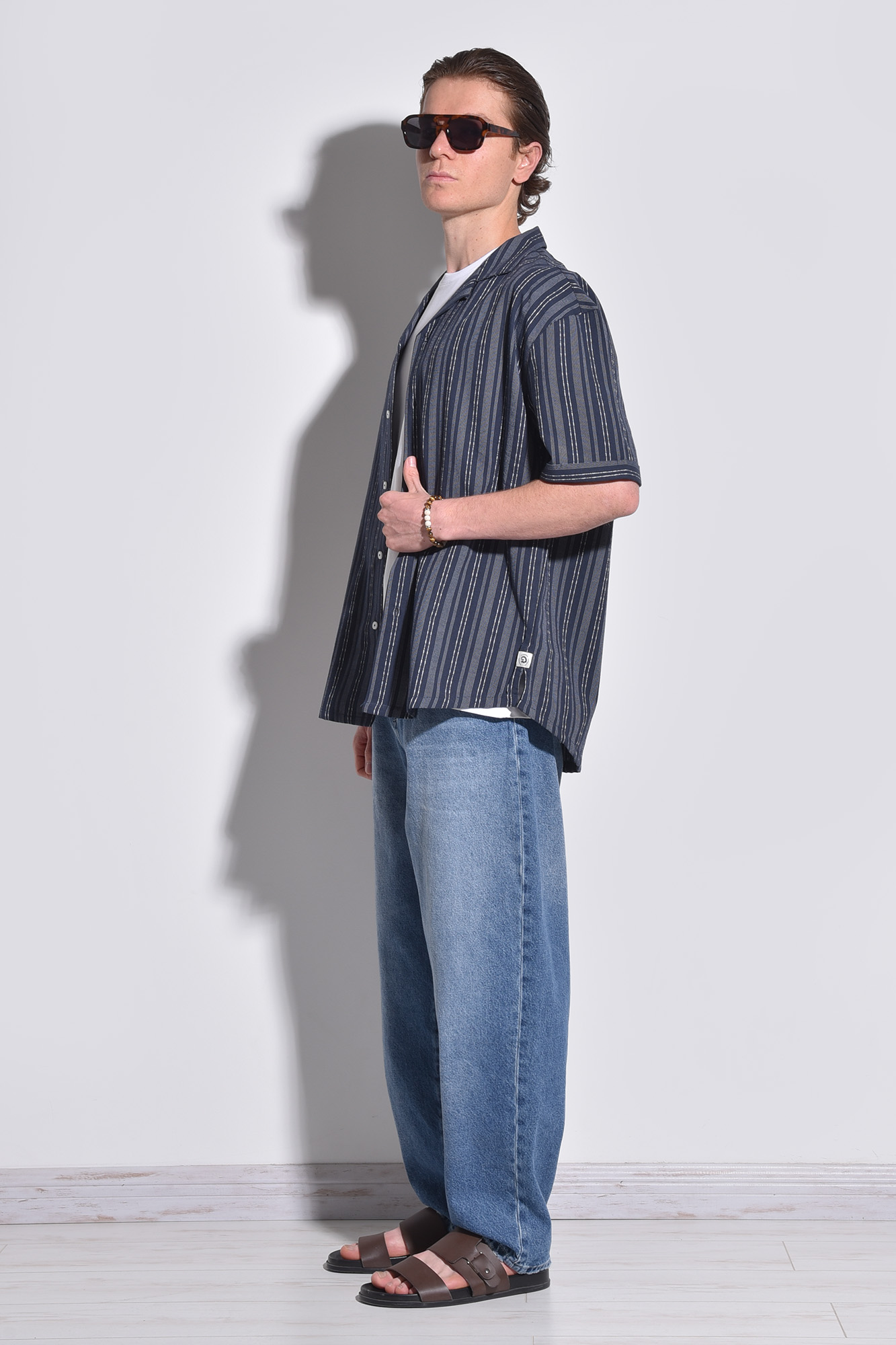 پیراهن آستین کوتاه راه راه