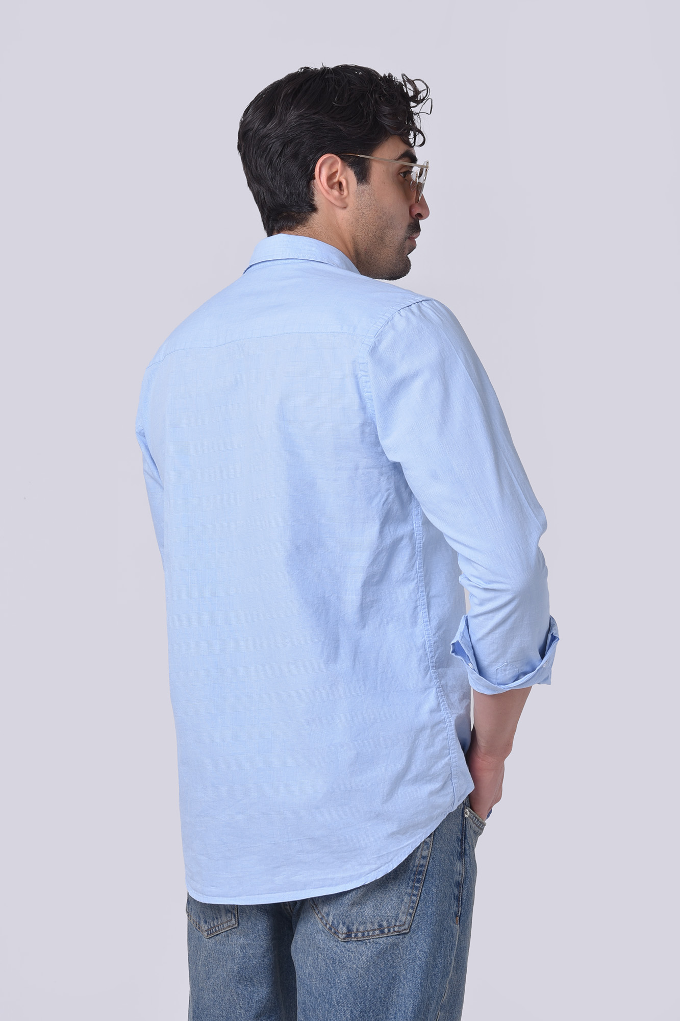 پیراهن آستین بلند چهارخانه