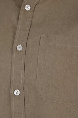 پیراهن آستین بلند یقه دار لینن