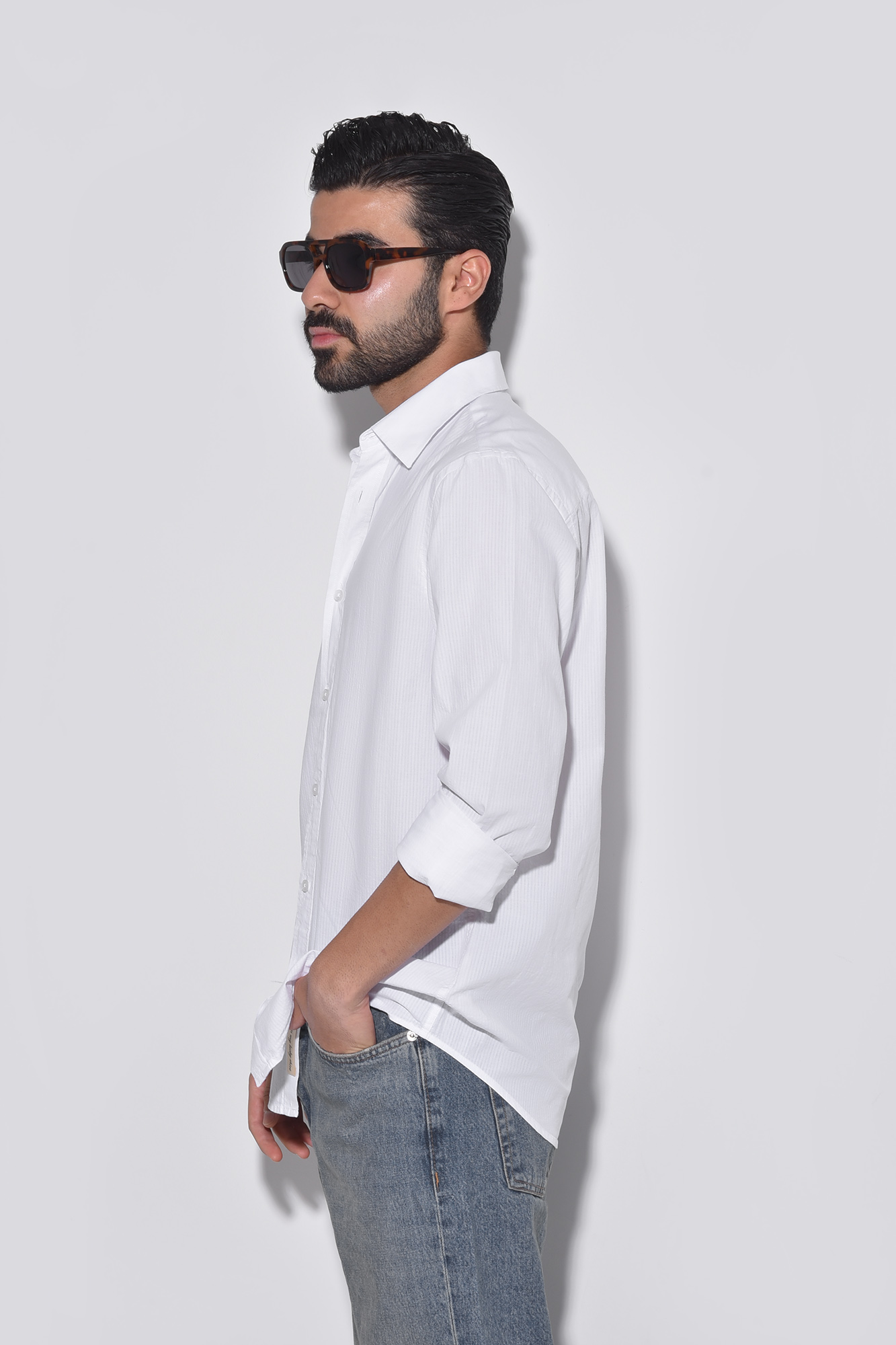 پیراهن آستین بلند راه راه