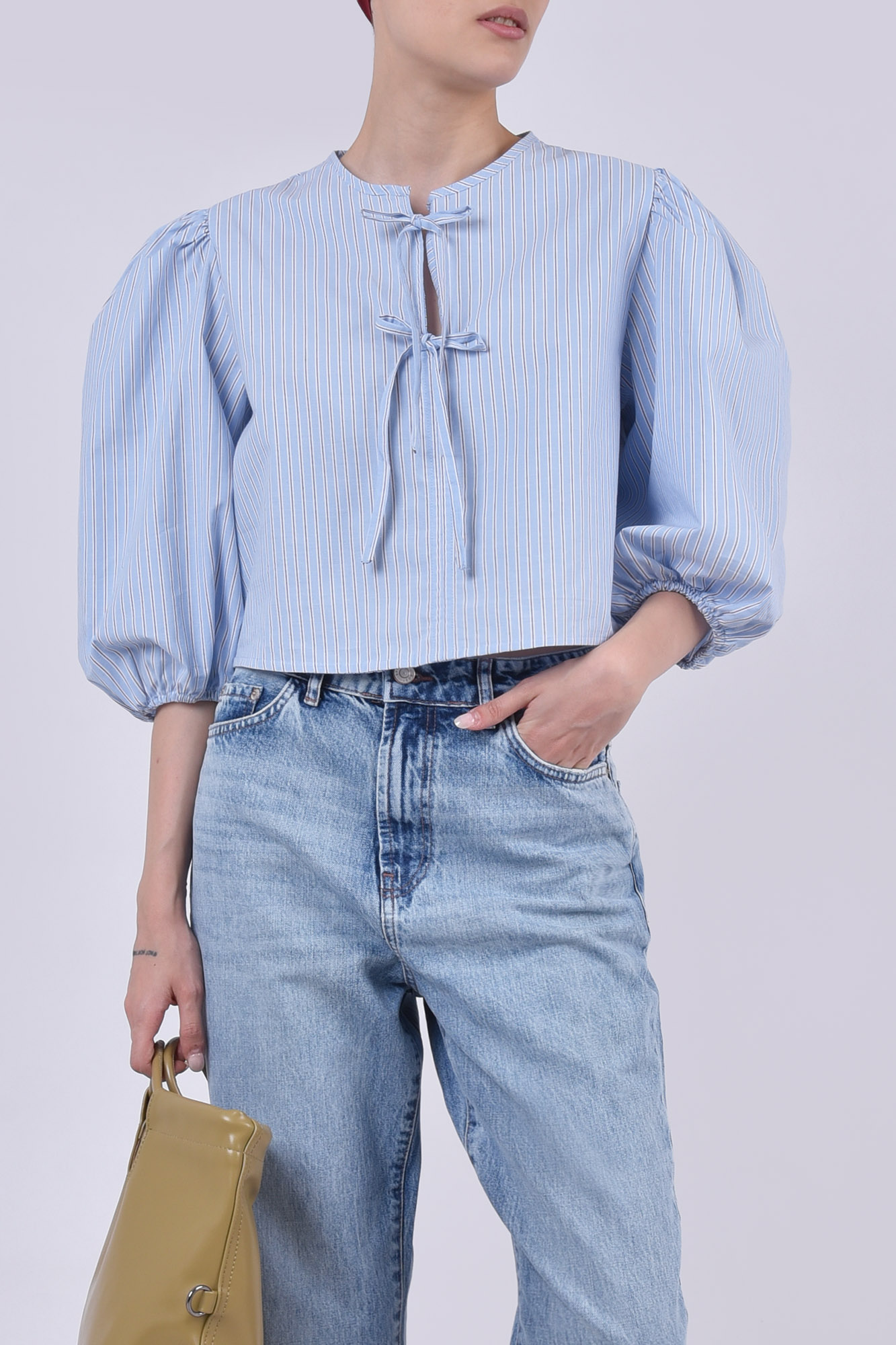 بلوز آستین بلند راه راه