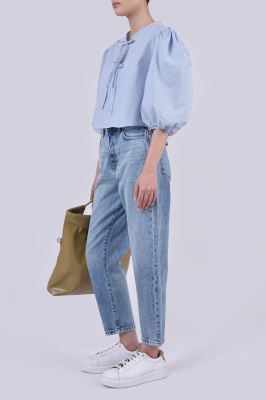 بلوز آستین بلند راه راه