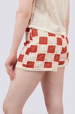 شلوارک پارچه ای گیپور