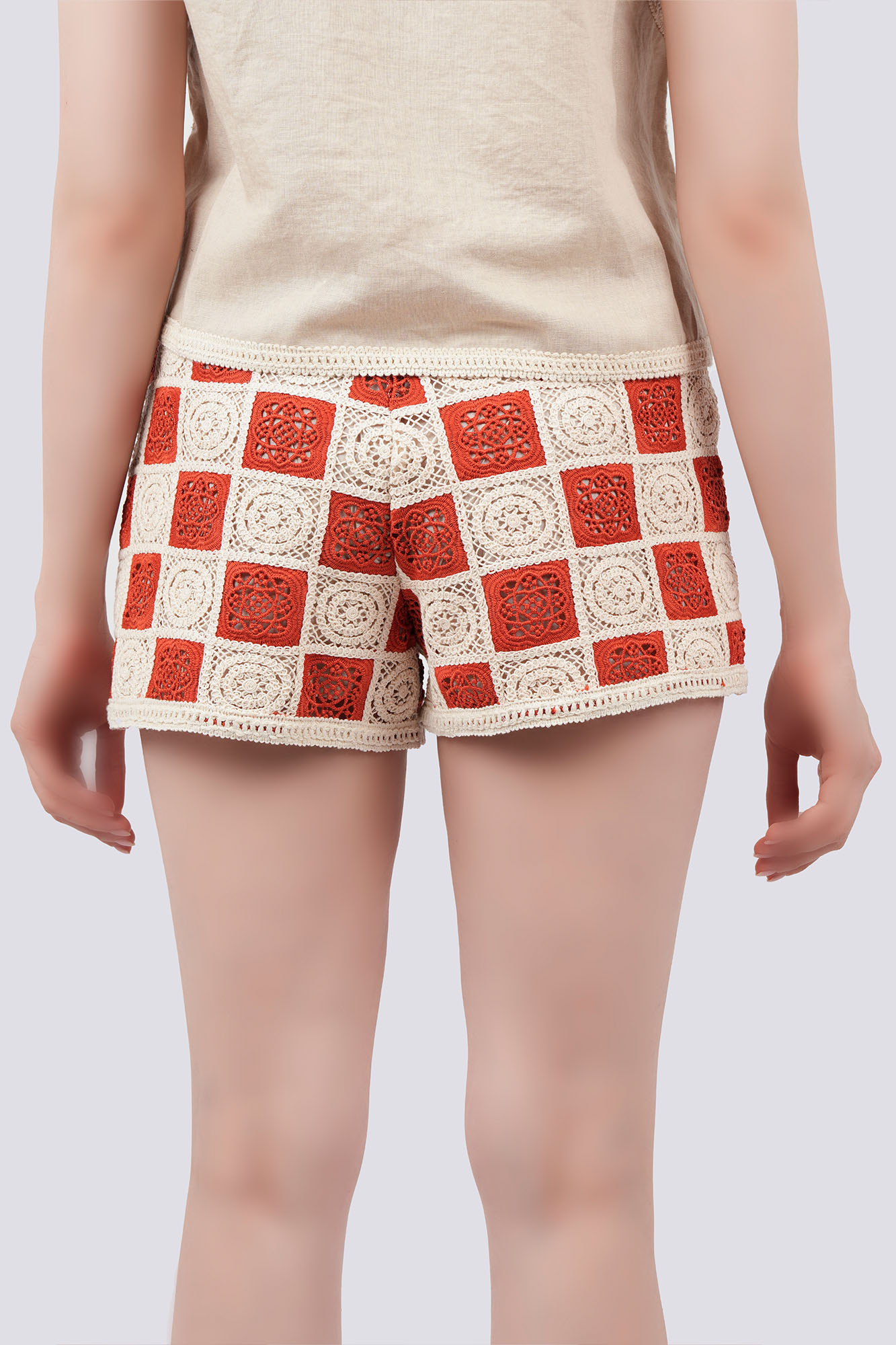 شلوارک پارچه ای گیپور