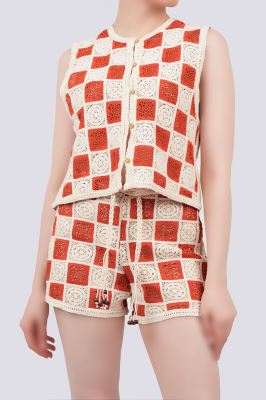 شلوارک پارچه ای گیپور