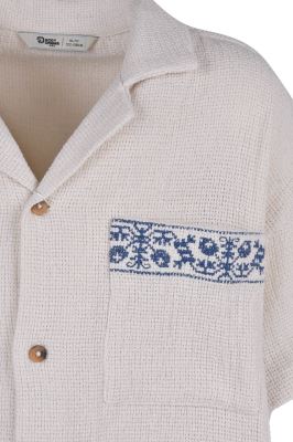 پیراهن آستین کوتاه گلدوزی