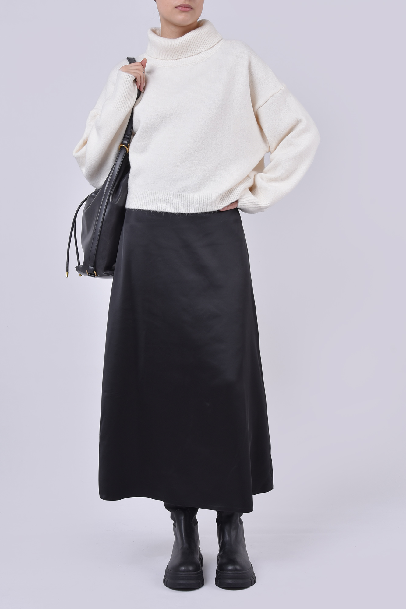 دامن بلند ساتن