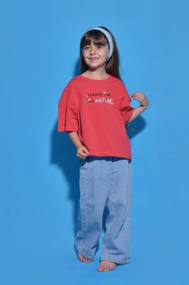 تیشرت آستین کوتاه چاپ و گلدوزی