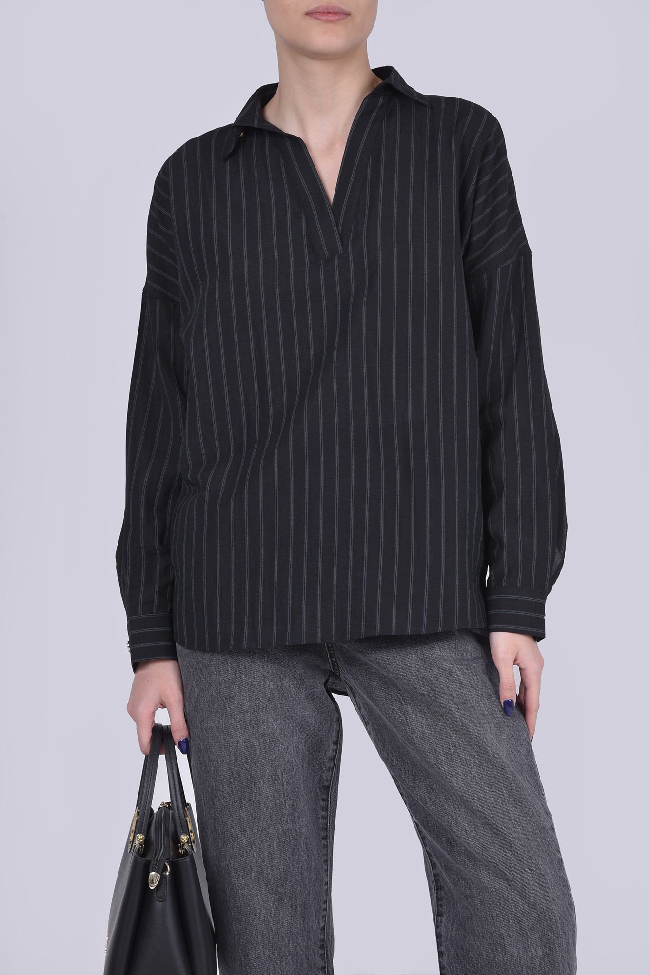 بلوز آستین بلند راه راه