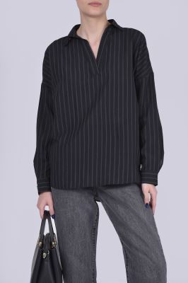 بلوز آستین بلند راه راه