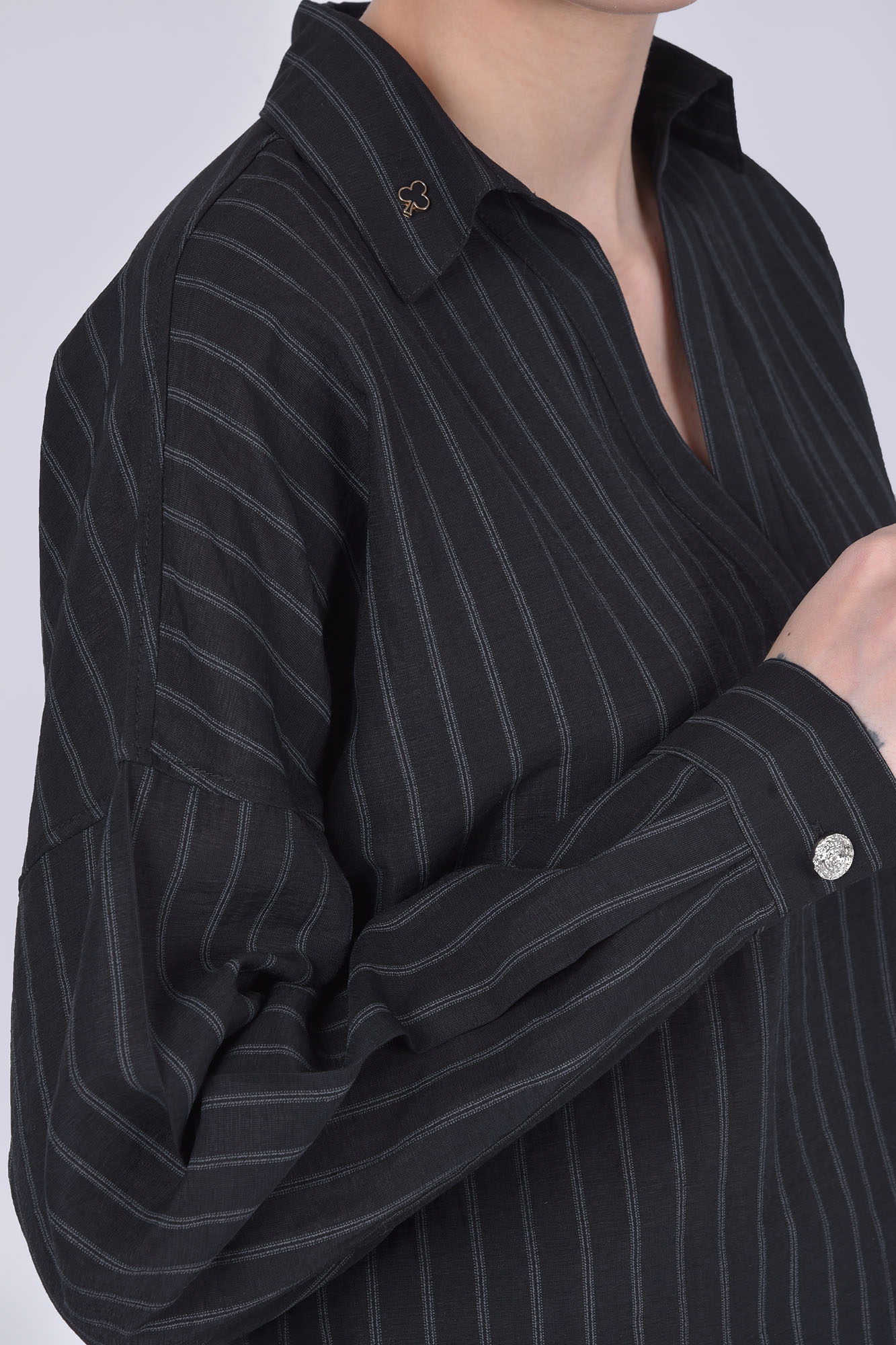 بلوز آستین بلند راه راه