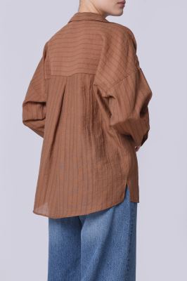 بلوز آستین بلند راه راه