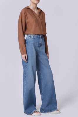 بلوز آستین بلند راه راه