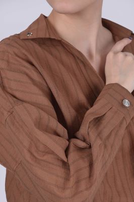 بلوز آستین بلند راه راه