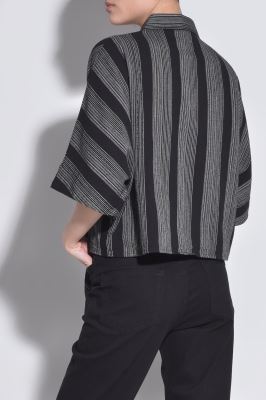 شومیز آستین کوتاه راه راه