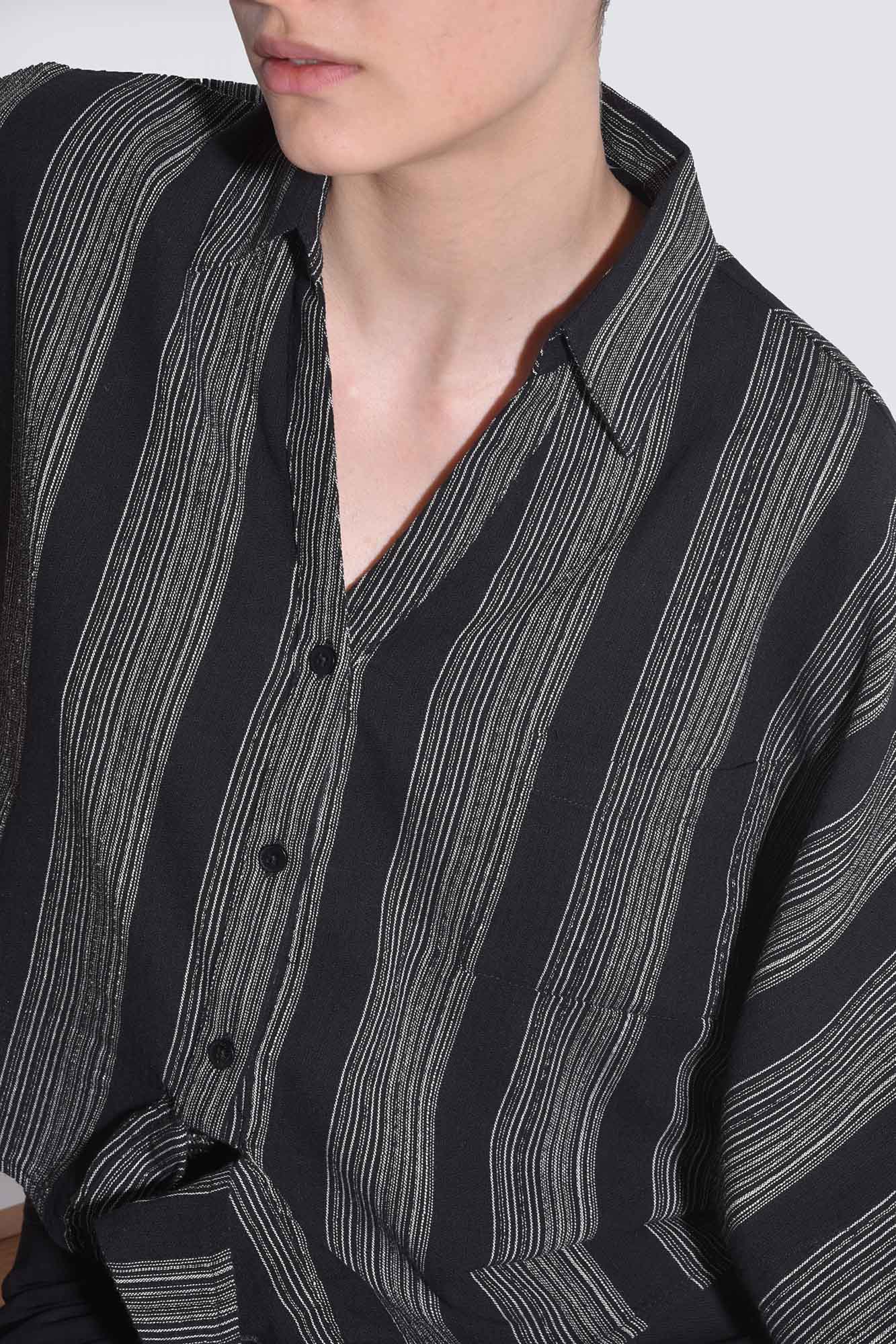 شومیز آستین کوتاه راه راه