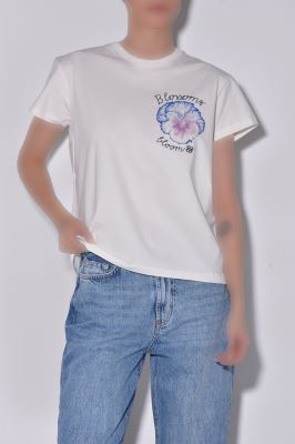 تیشرت آستین کوتاه چاپ و گلدوزی