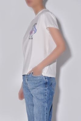 تیشرت آستین کوتاه چاپ و گلدوزی