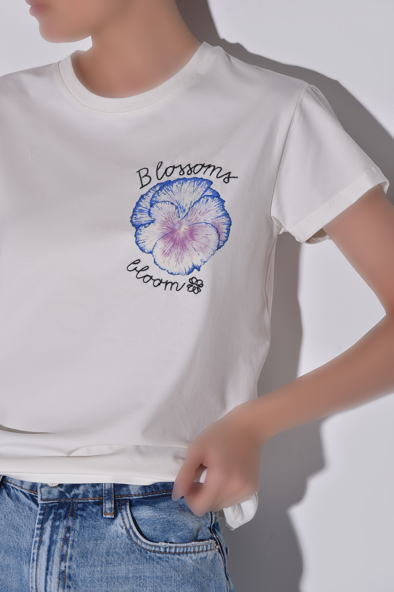 تیشرت آستین کوتاه چاپ و گلدوزی