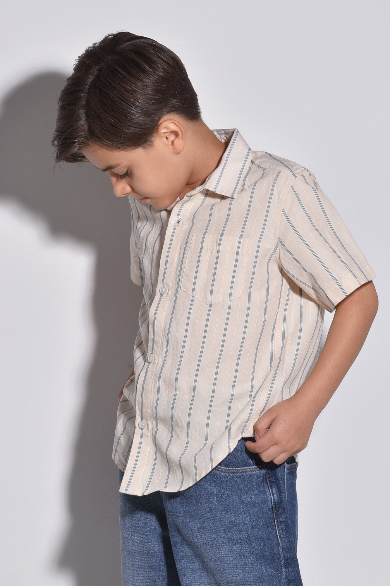 پیراهن آستین کوتاه لینن