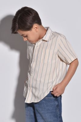 پیراهن آستین کوتاه لینن