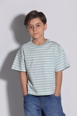 تیشرت آستین کوتاه راه راه