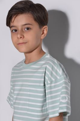 تیشرت آستین کوتاه راه راه