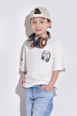 تیشرت آستین کوتاه جاپی