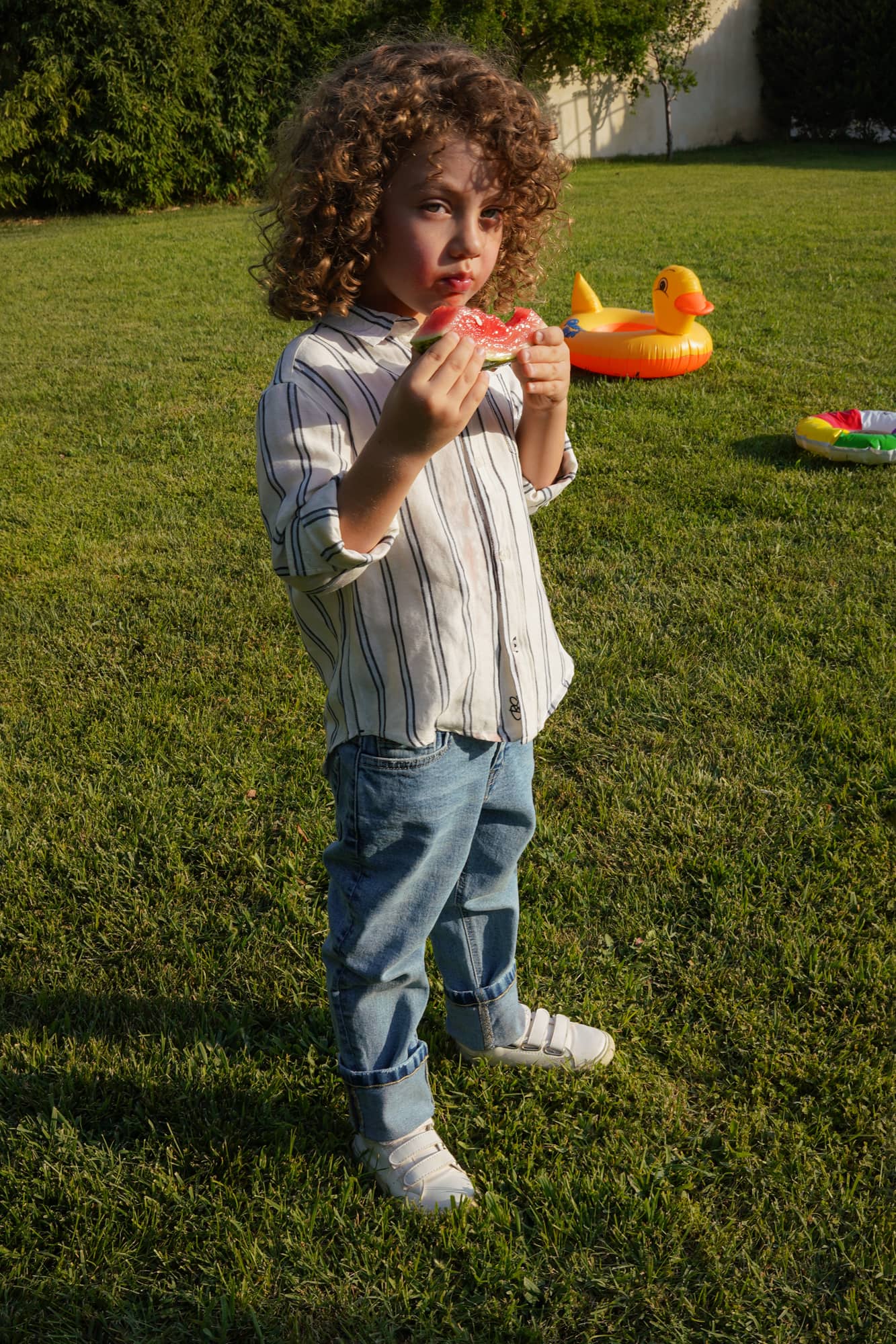 پیراهن آستین بلند راه راه