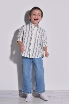 پیراهن آستین بلند راه راه