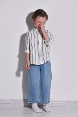 پیراهن آستین بلند راه راه