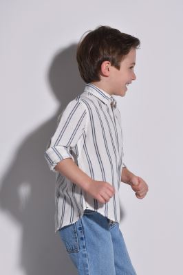 پیراهن آستین بلند راه راه