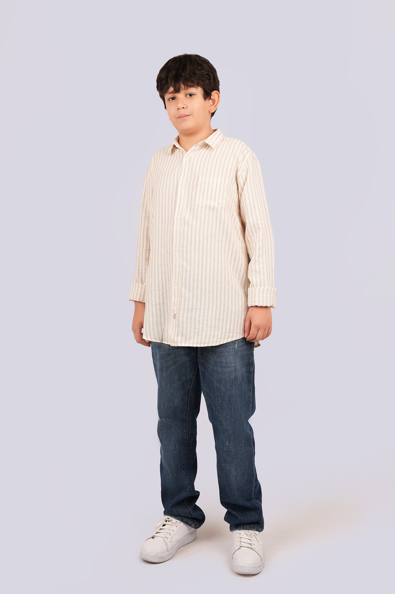 پیراهن آستین بلند راه راه