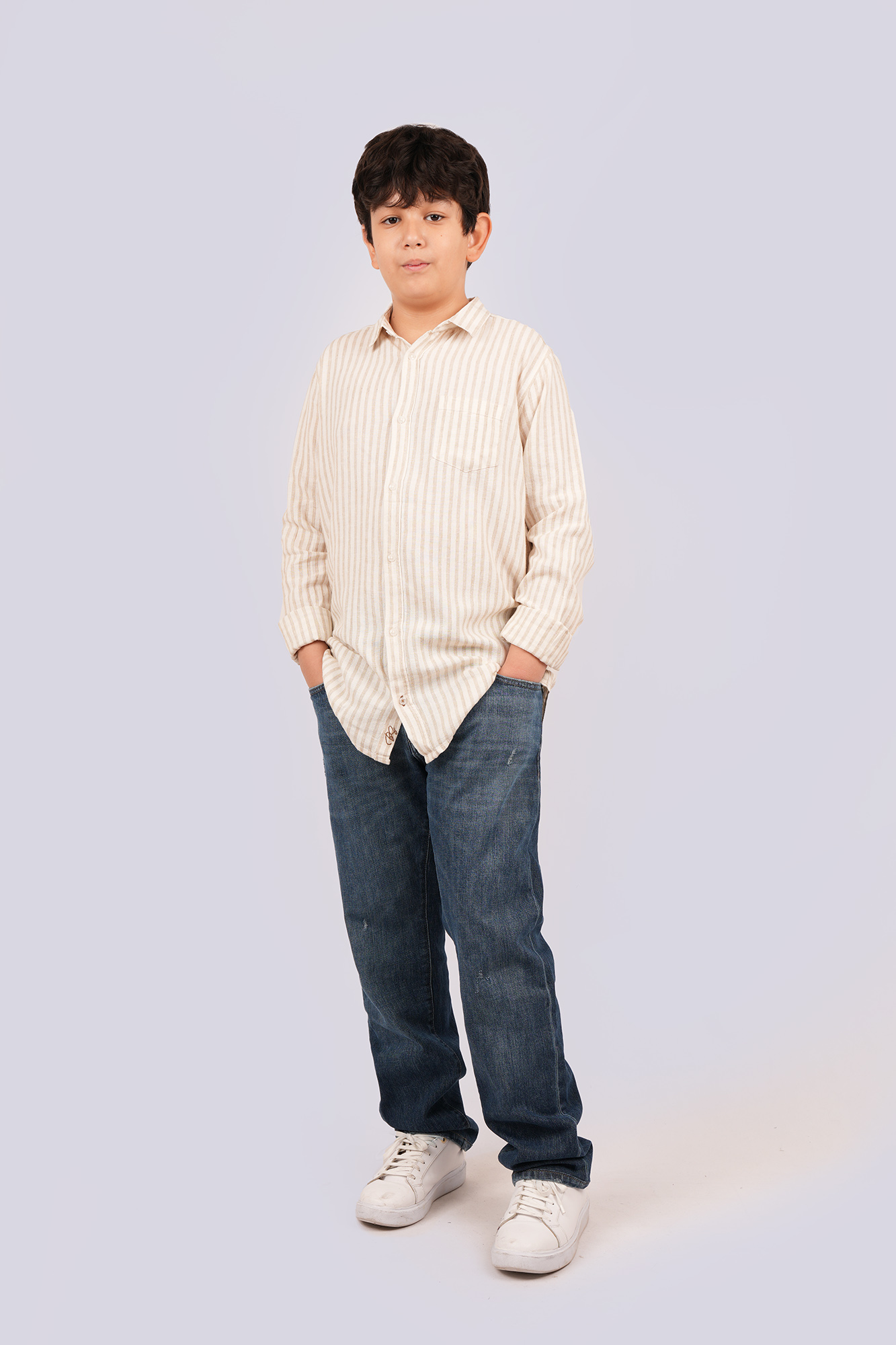 پیراهن آستین بلند راه راه